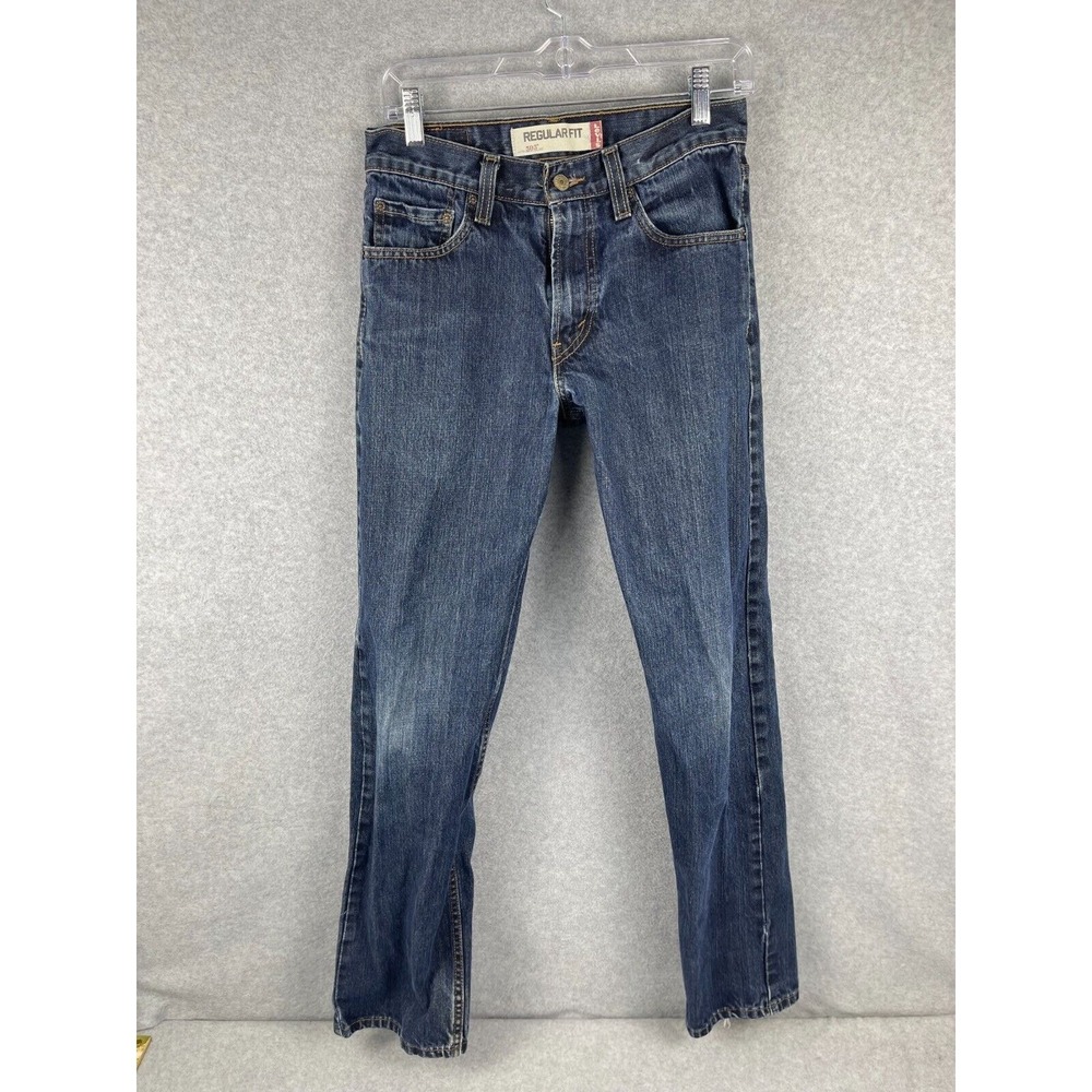 Levi's 505 Jeans Mens 29 Blue Regular Fit Western Rancher Cowboy Dark Wash 29x32